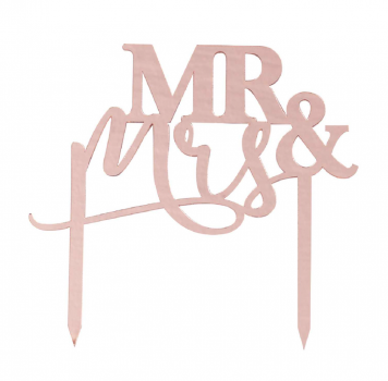 Torten Topper - MR & Mrs - Rosé Gold